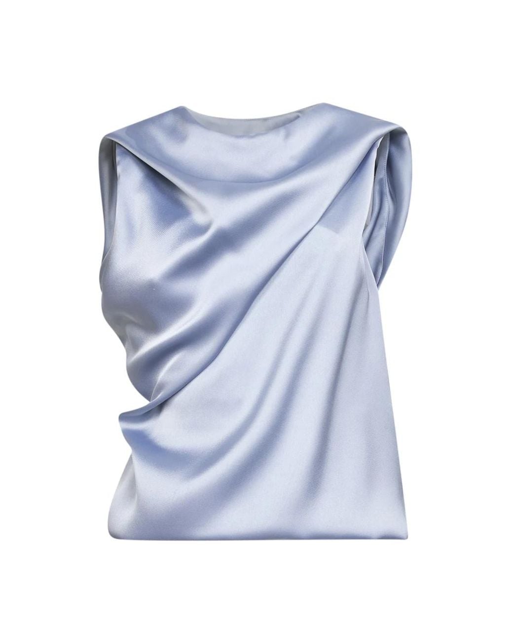 Blanca Vita Blue Sleeveless Tops
