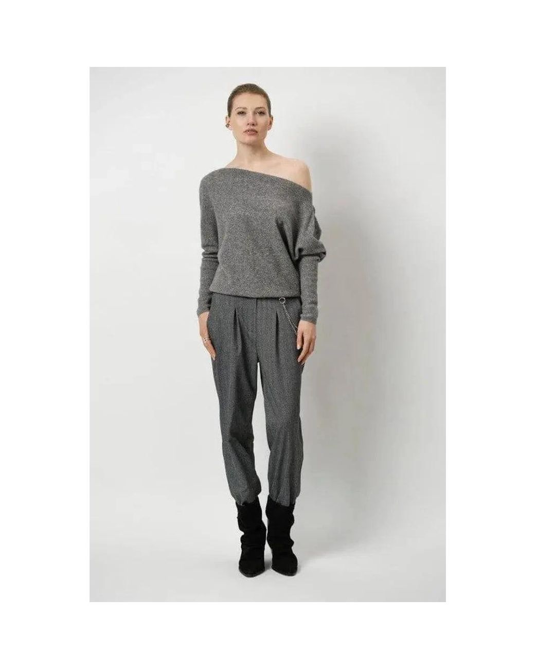 Dante 6 Gray Round-Neck Knitwear