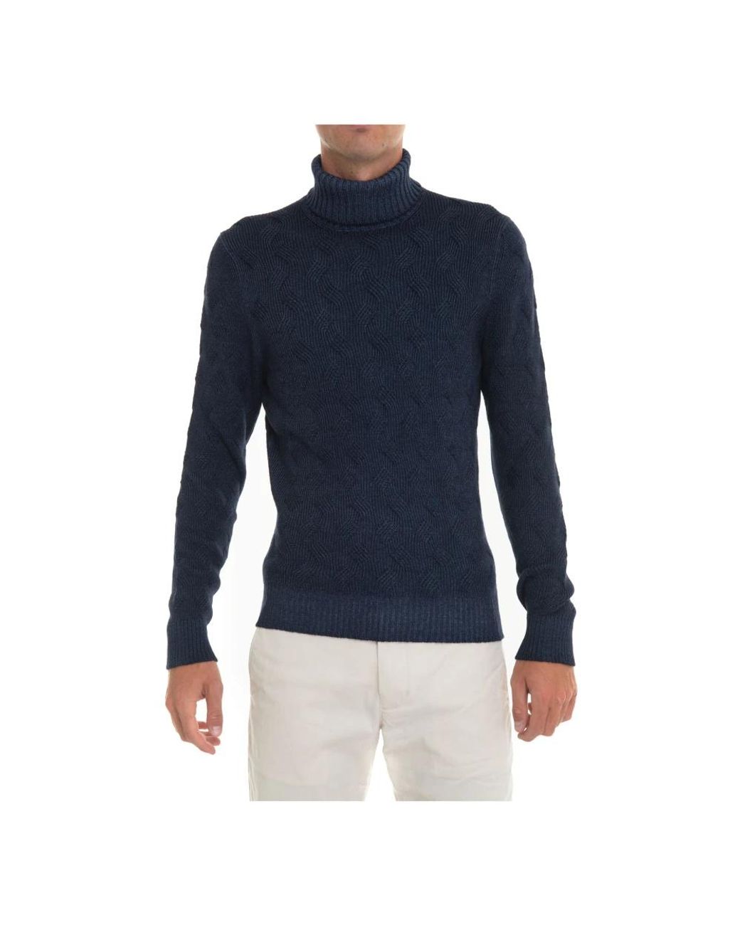 Gran Sasso Blue Turtlenecks for men