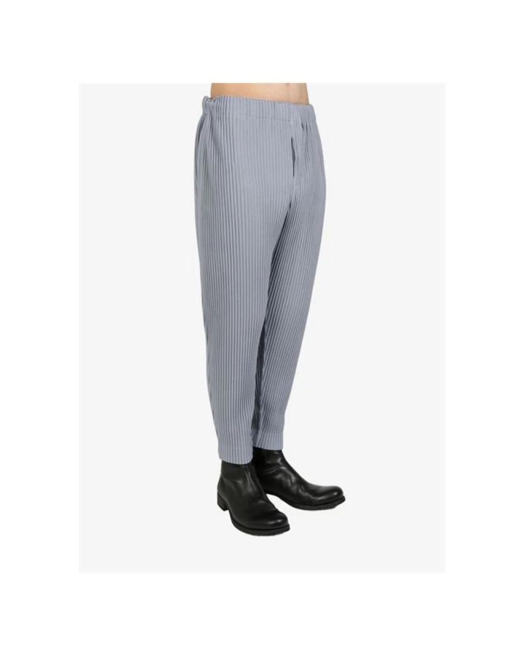 Issey Miyake Gray Slim-Fit Trousers for men
