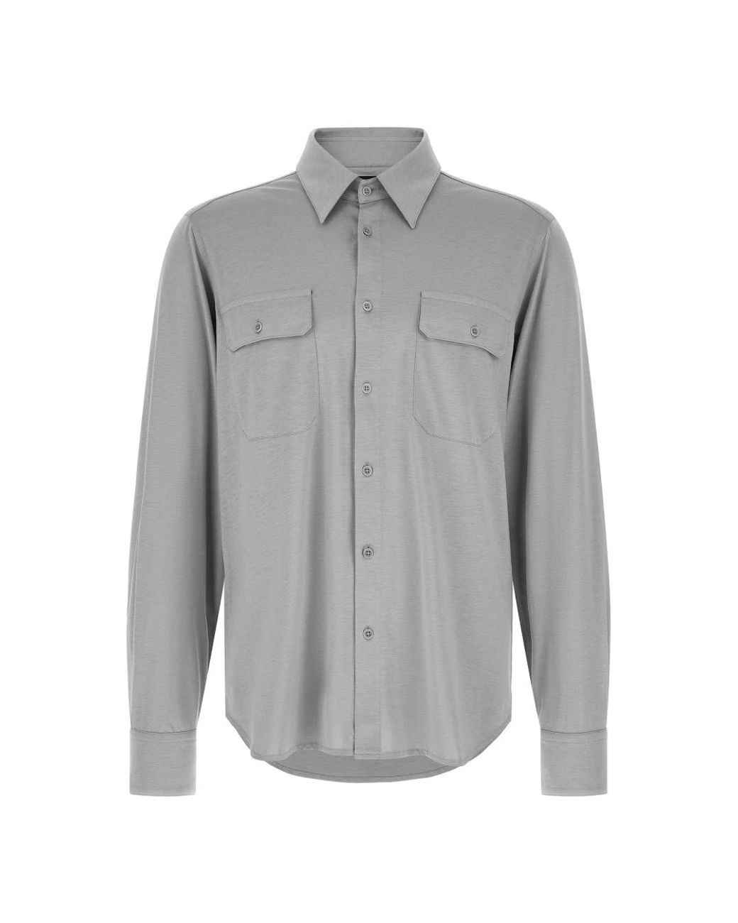 Tom Ford Militair-Geïnspireerd Shirt in het Gray voor heren