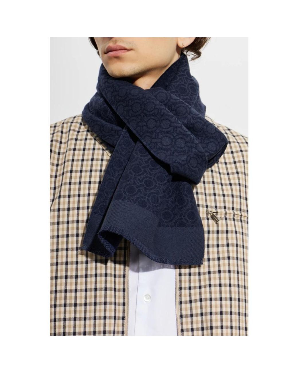 Ferragamo Blue Winter Scarves for men
