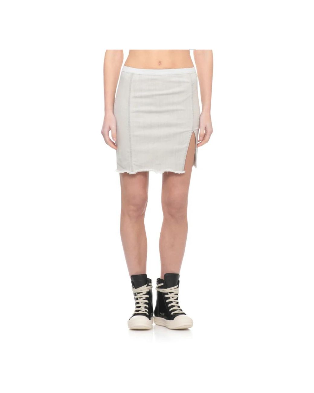 Rick Owens White Short Skirts