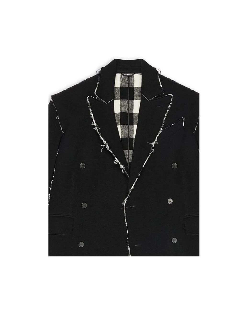 Balenciaga Black Double-Breasted Coats for men