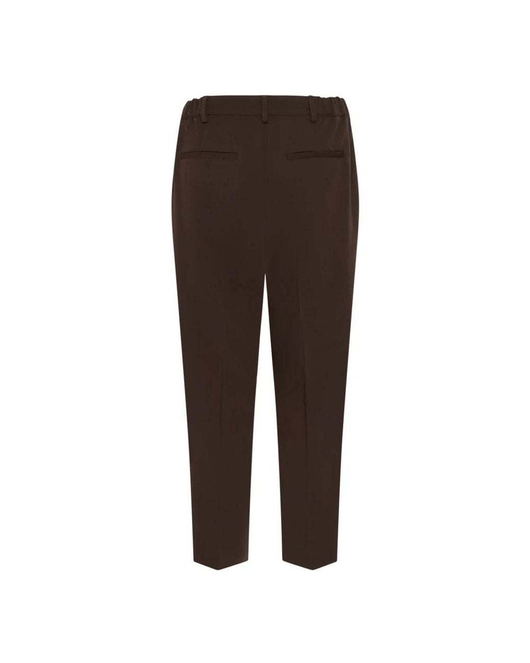 Cropped Trousers Kaffe en coloris Brown