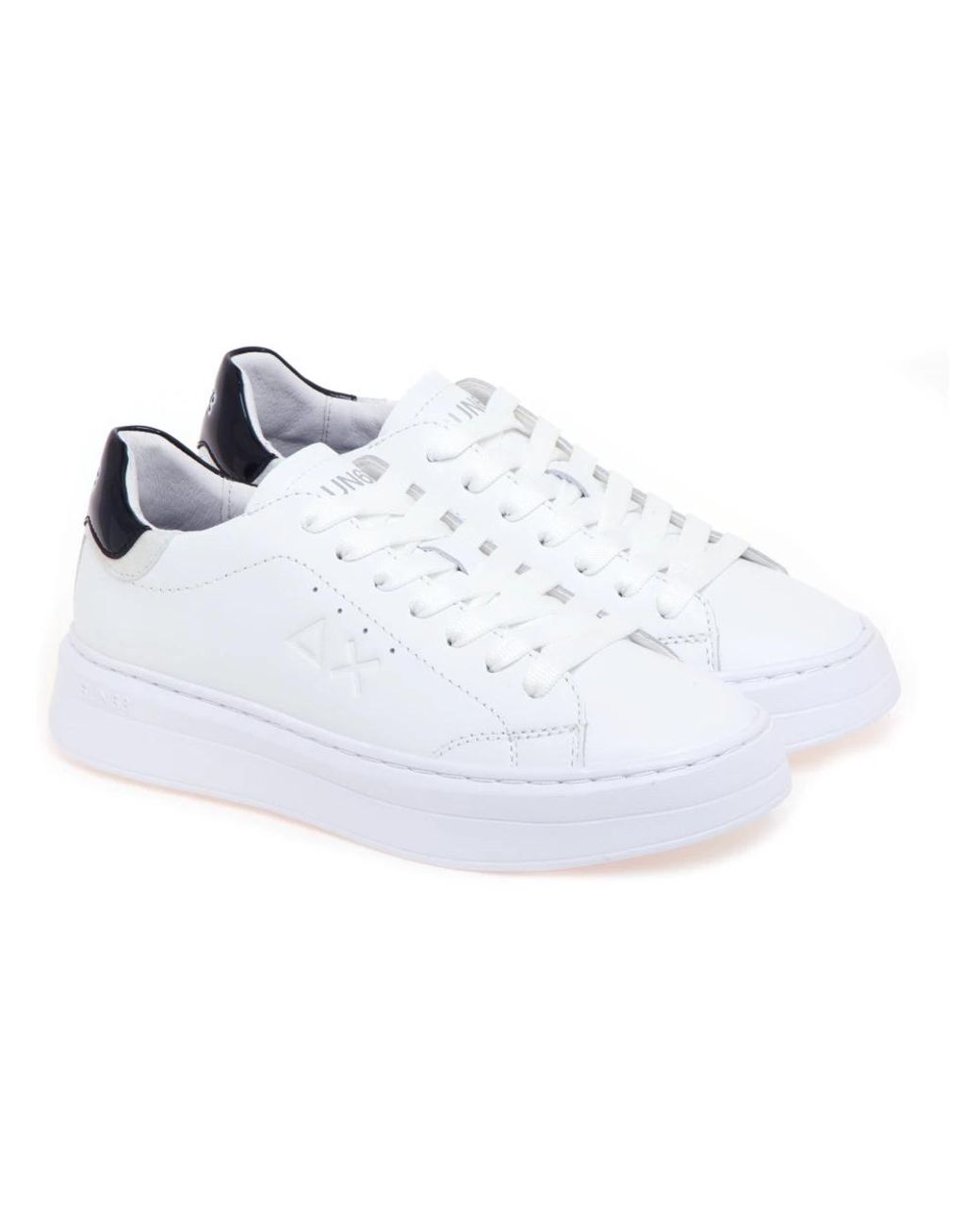 Sun 68 White Sneakers