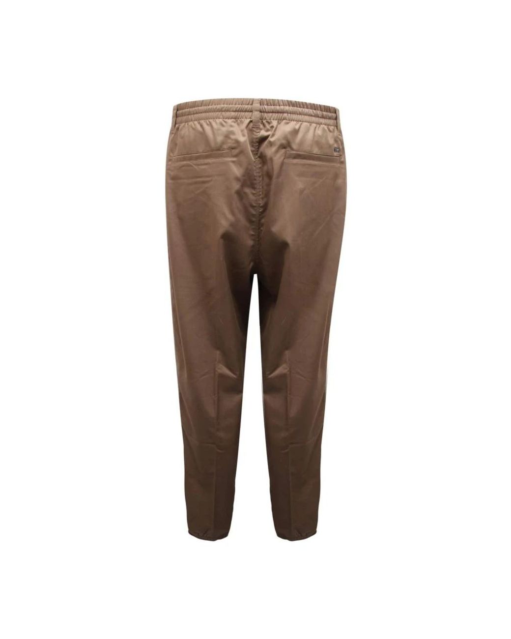 Emporio Armani Brown Slim-Fit Trousers for men