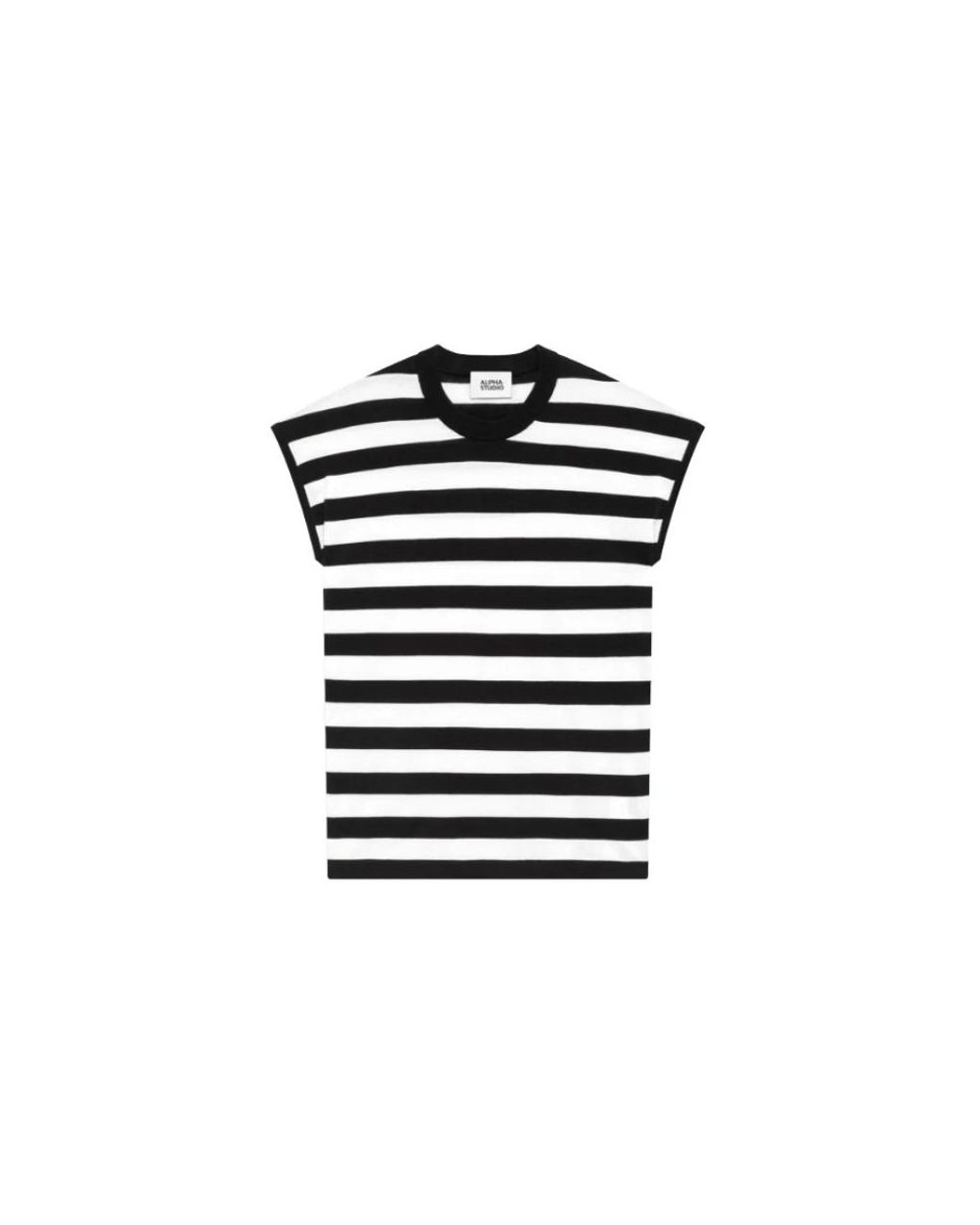 Alpha Studio Knit T-Shirt in het Black voor heren