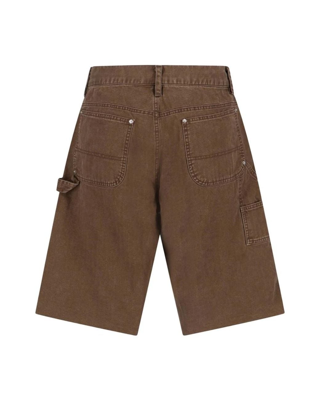 TONYWACK Brown Denim Shorts for men