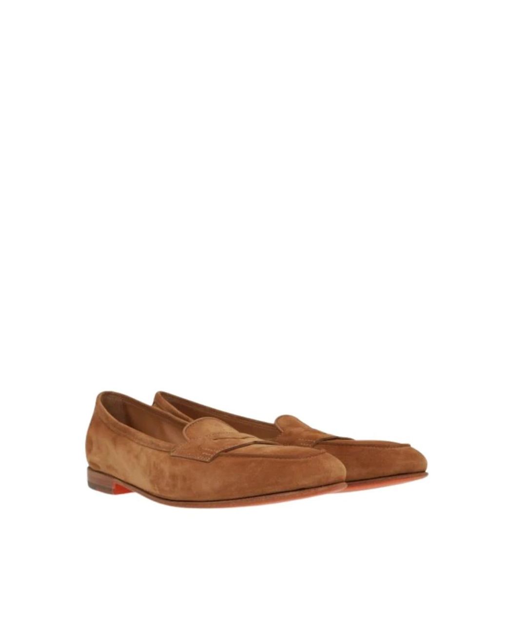 Santoni Brown Loafers