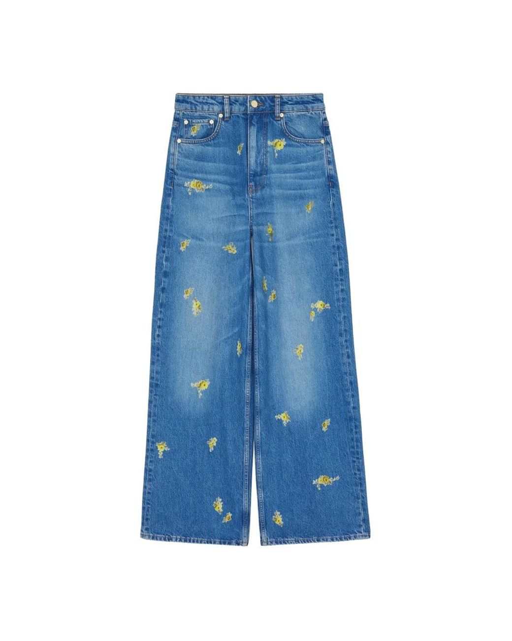 Ganni Blue Wide Jeans