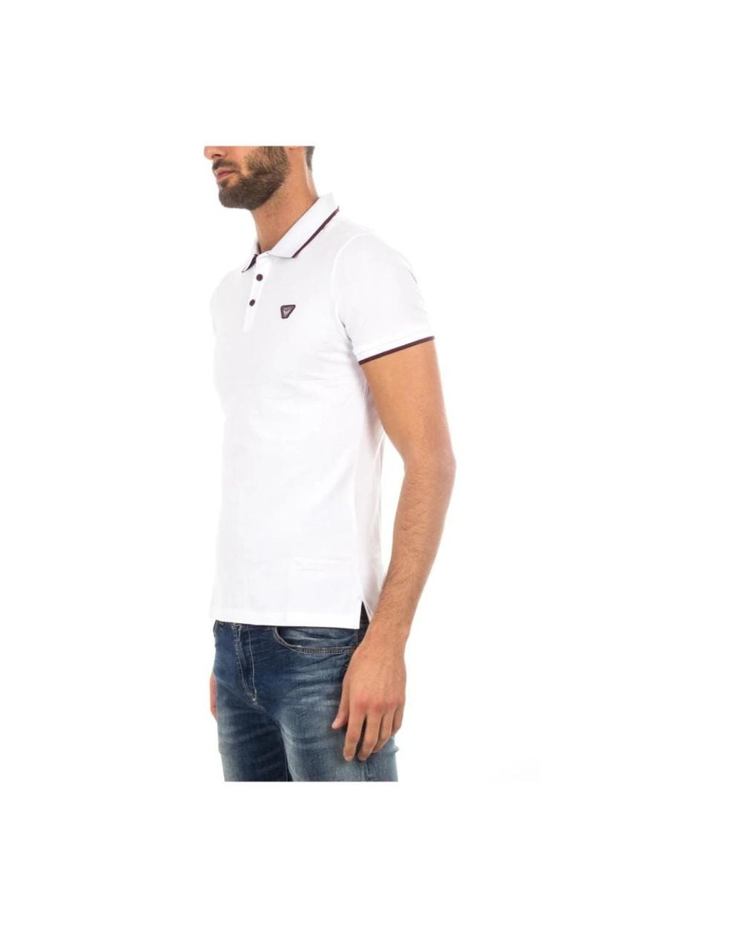 Armani Jeans White Polo Shirts for men
