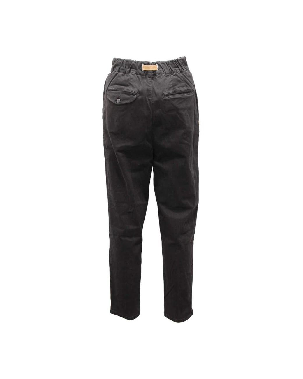 White Sand Black Tapered Trousers