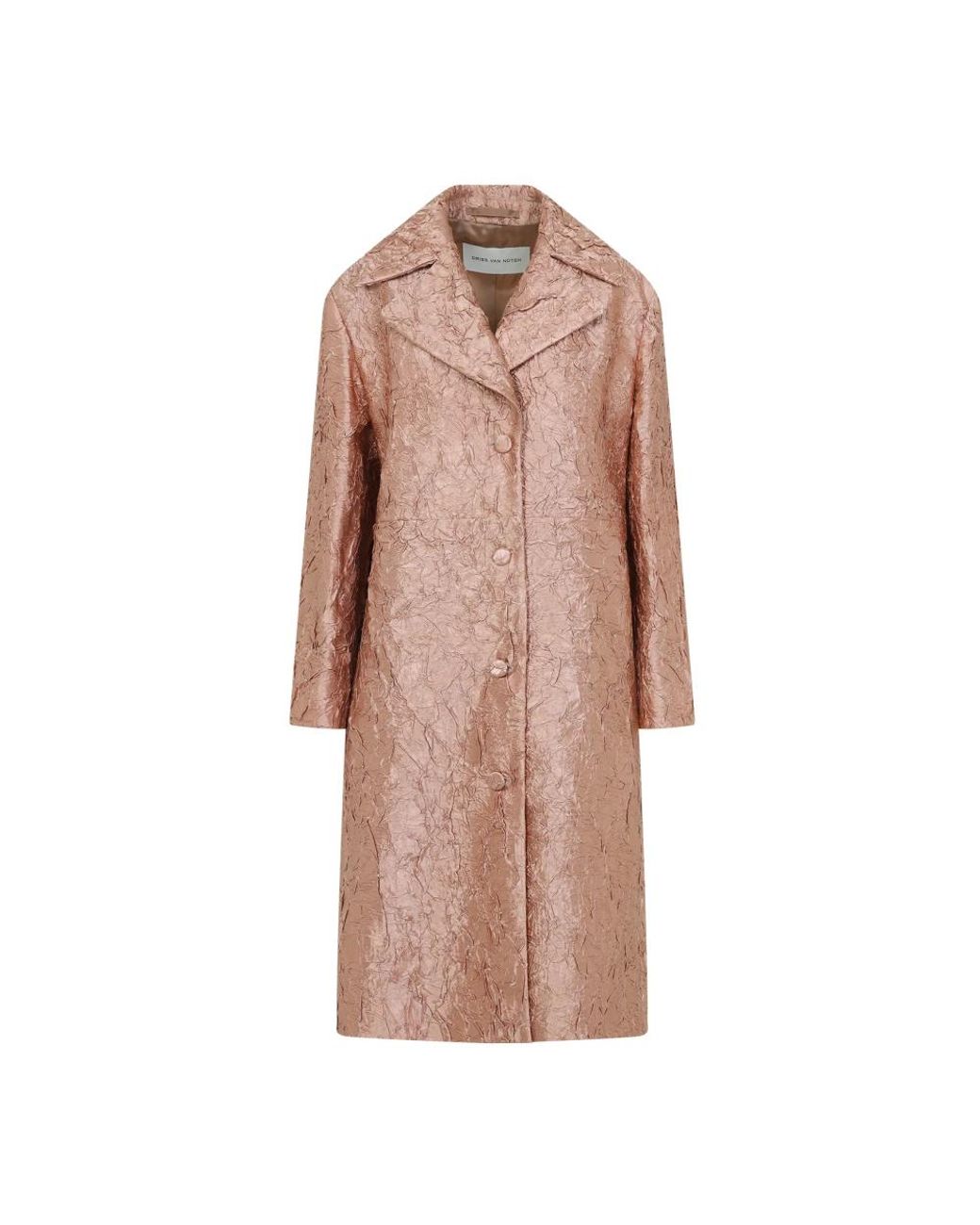 Dries Van Noten Jassen ,Roze ,Katoen Ricca Coat in het Brown