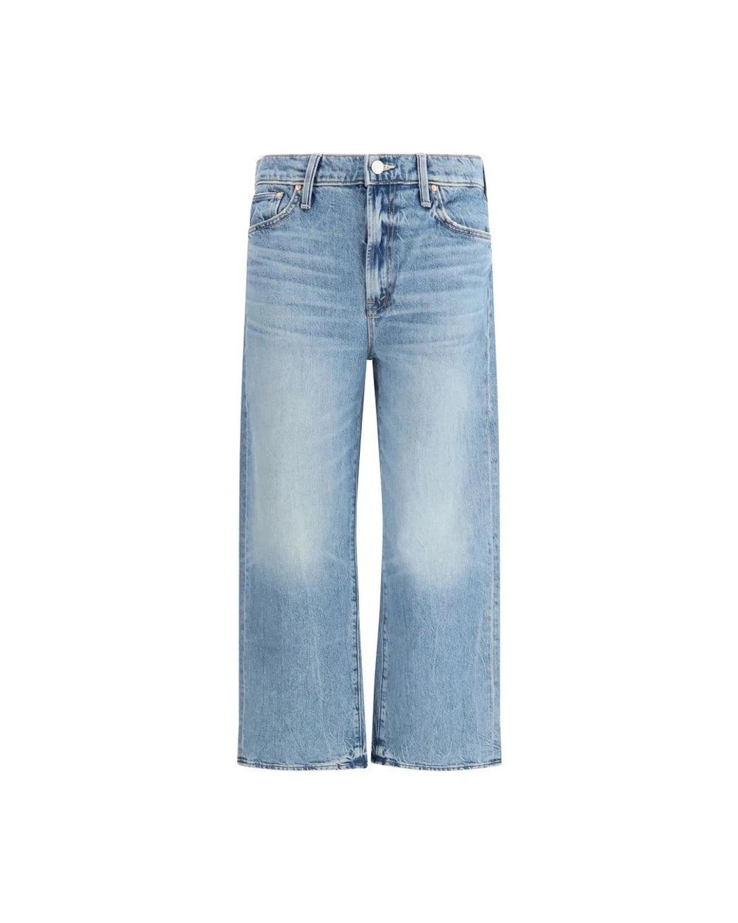 Mother Blue Straight Jeans