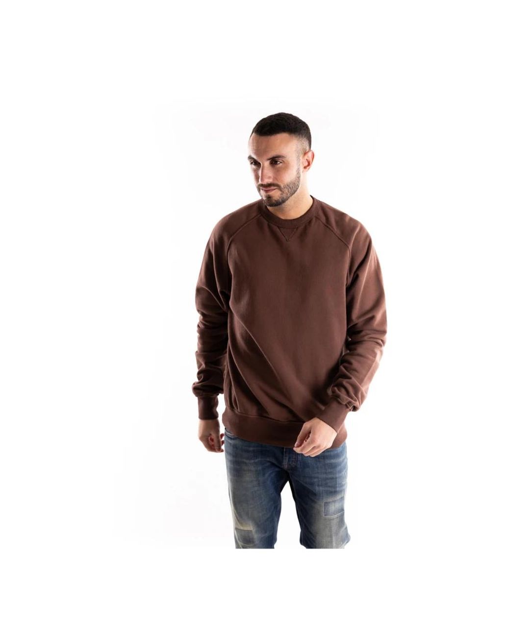 In The Box Basic Baumwoll-Sweatshirt in Brown für Herren