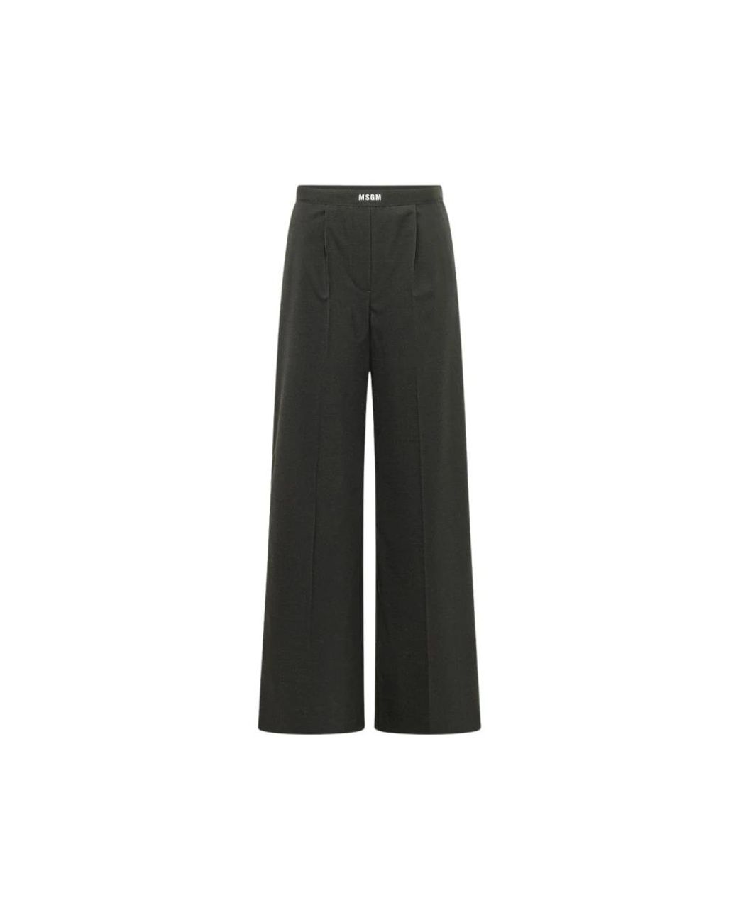 Wide Trousers MSGM en coloris Black