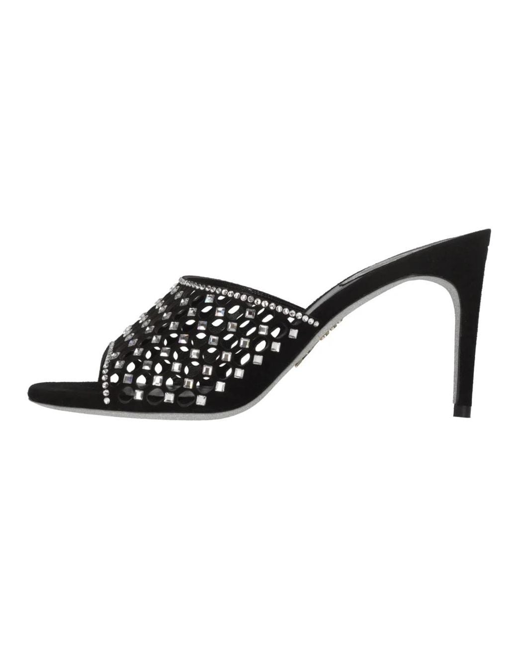 Rene Caovilla Black Sandals
