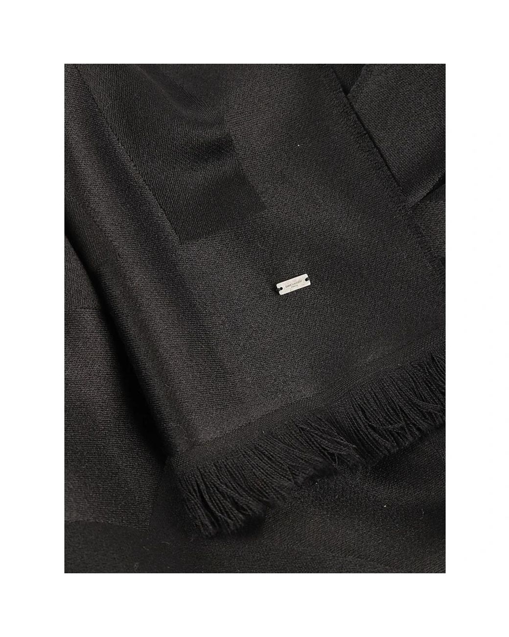 Saint Laurent Black Winter Scarves
