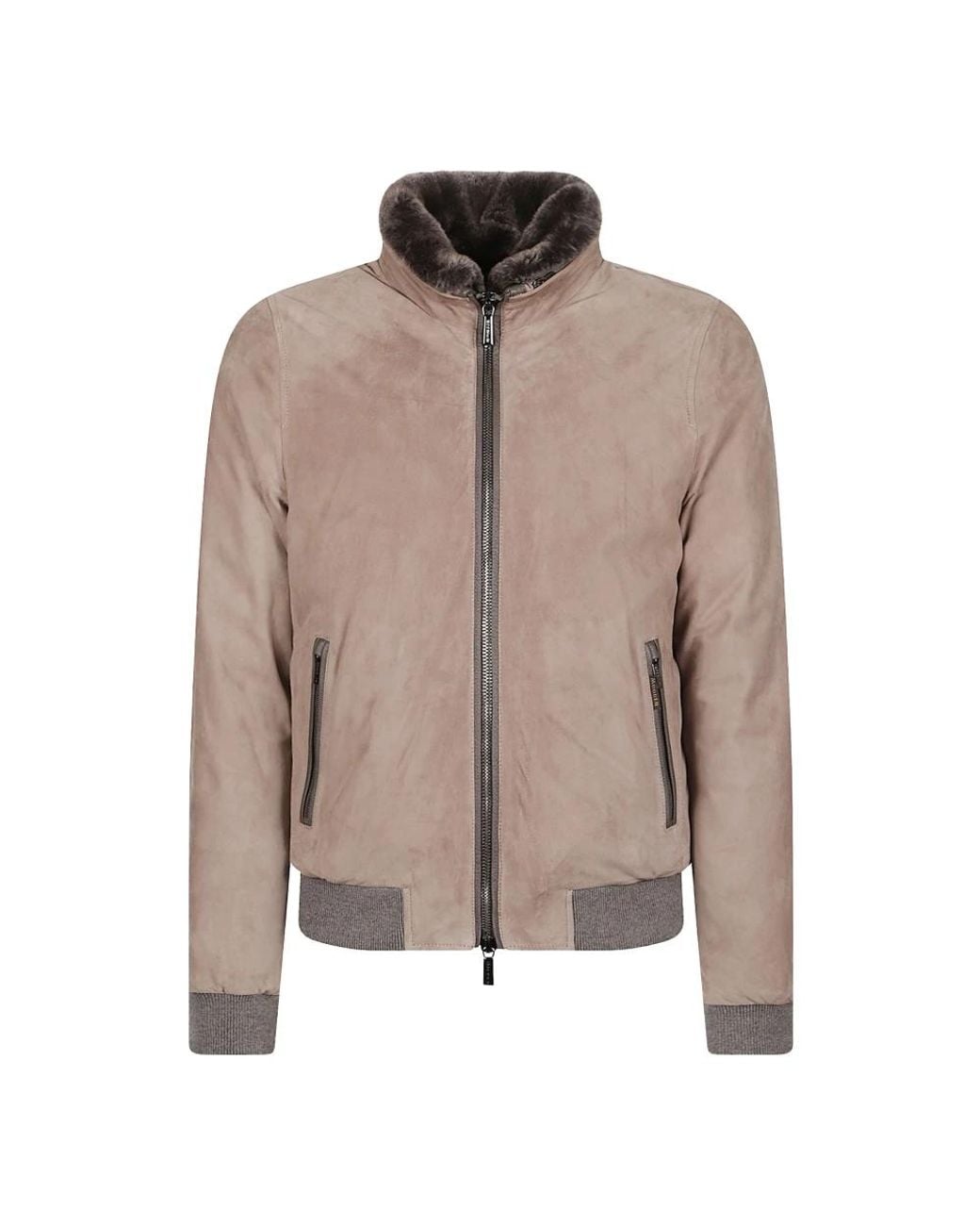 Moorer Brown Bomber Jackets for men