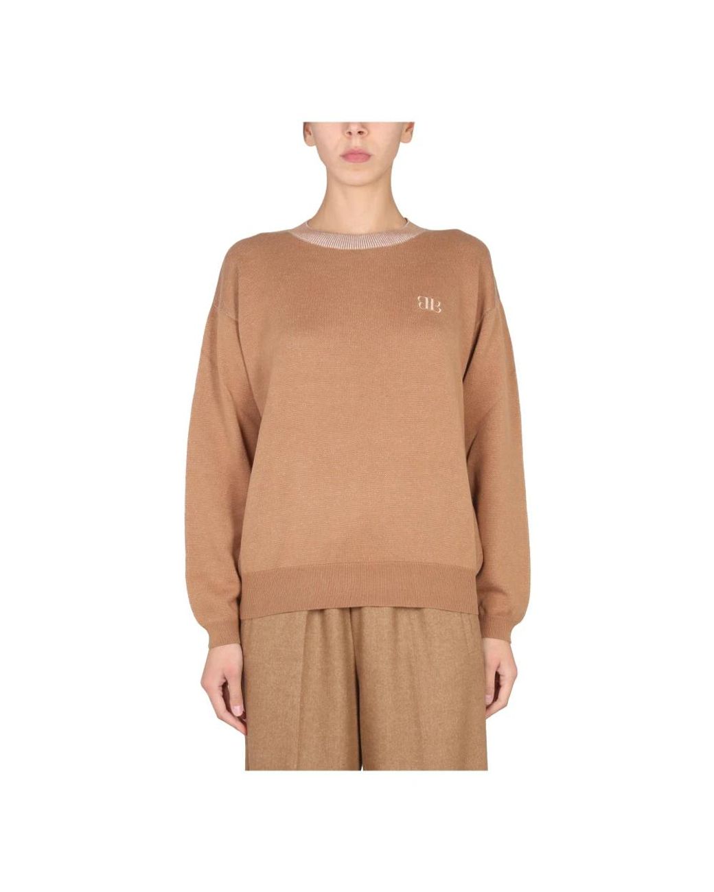 Ballantyne Brown Round-Neck Knitwear