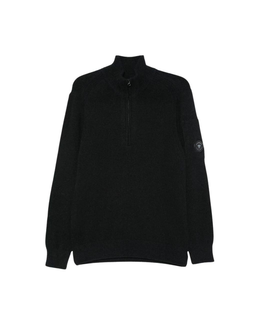 C P Company Black Round-Neck Knitwear for men