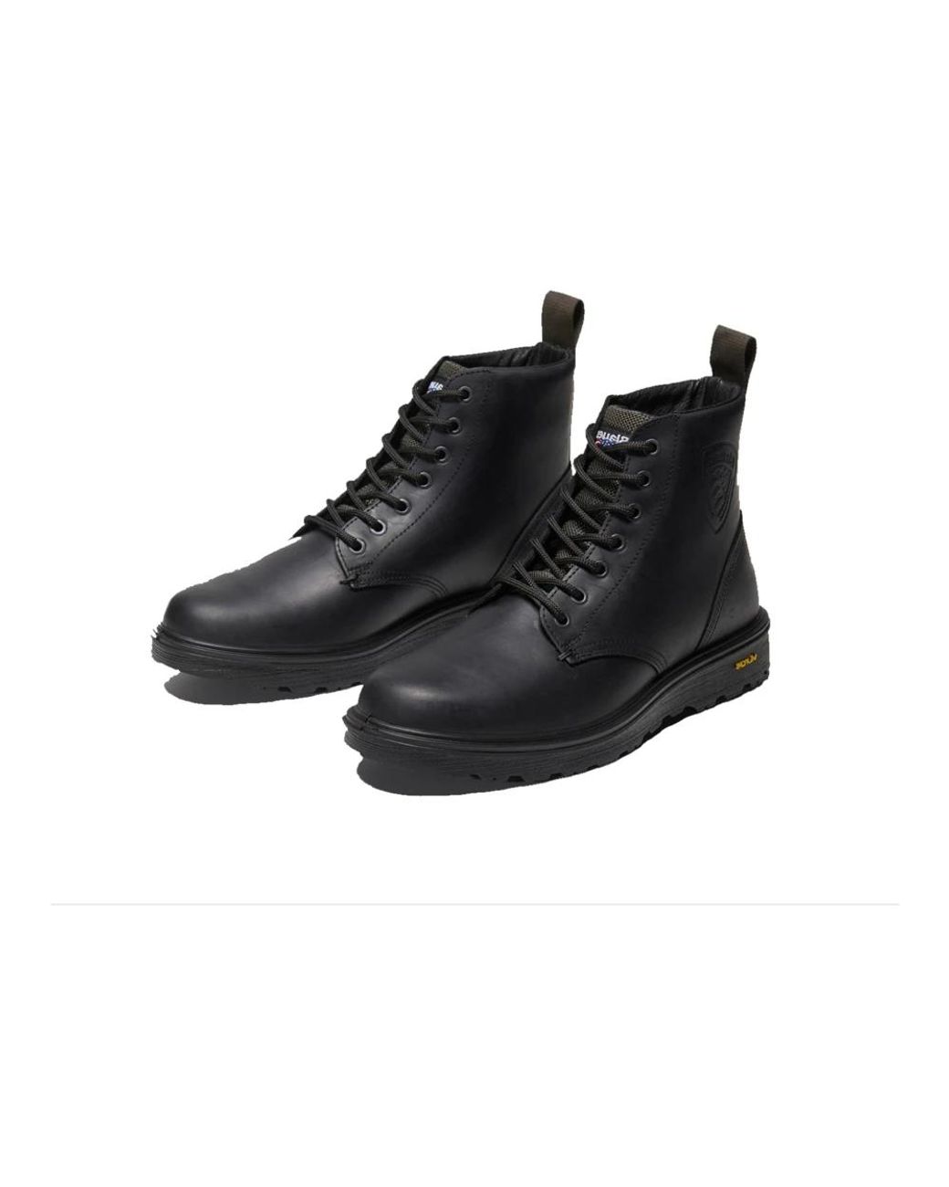 Blauer Keilabsatz stiefeletten in Black für Herren