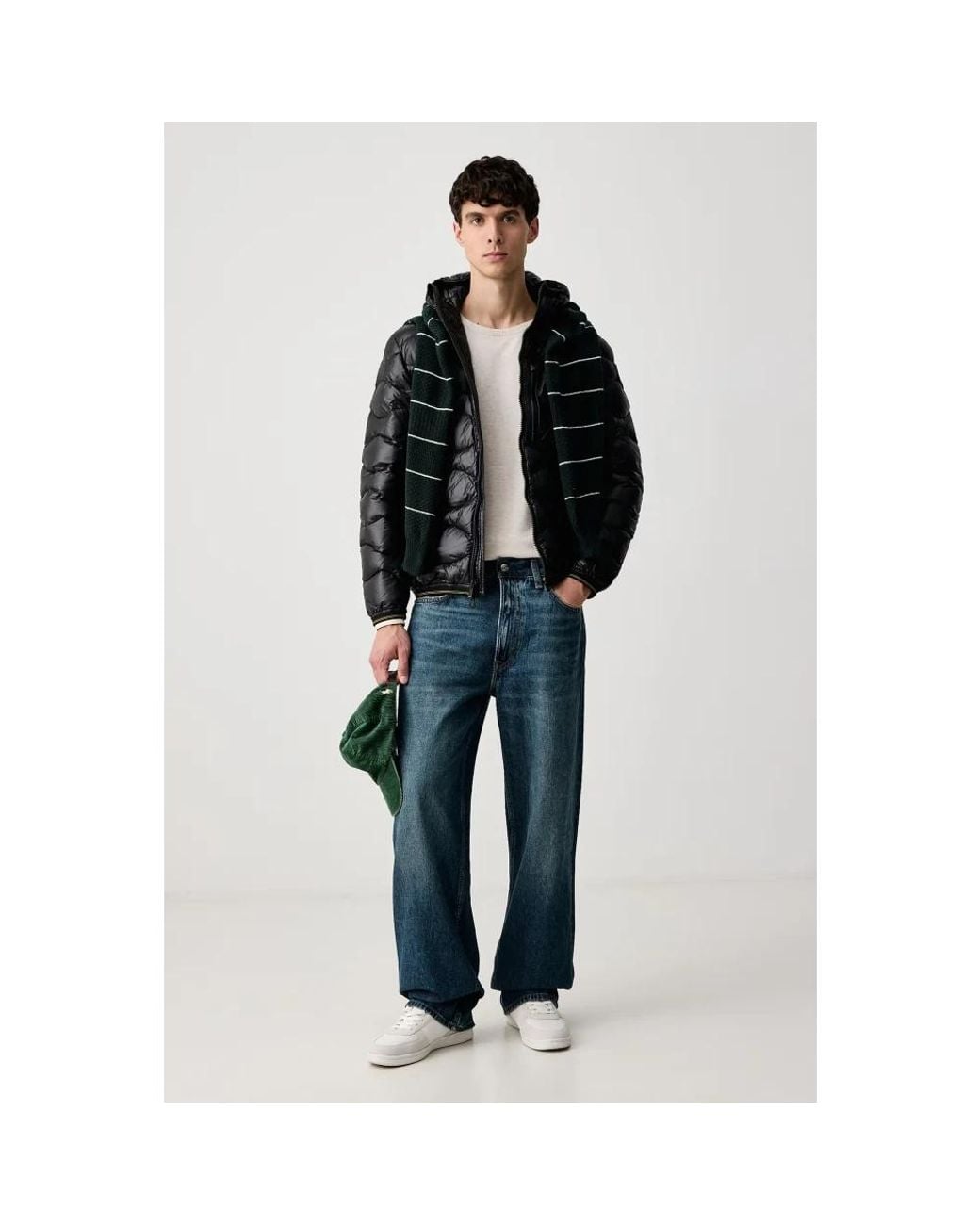 Down Jackets Blauer de hombre de color Black