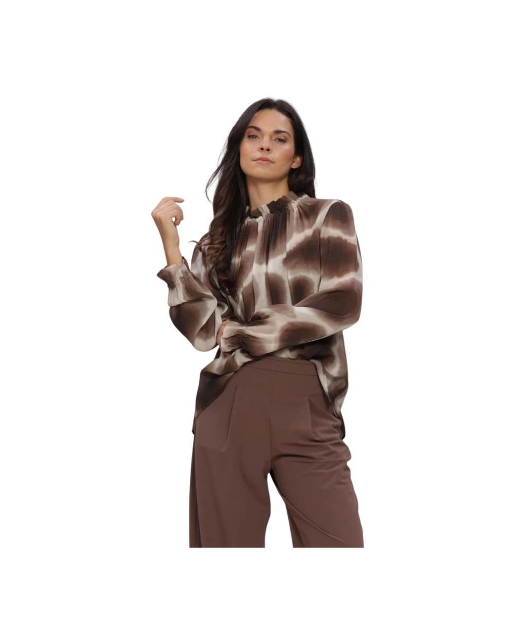 JAPANTKY Iwane Blouse in het Brown