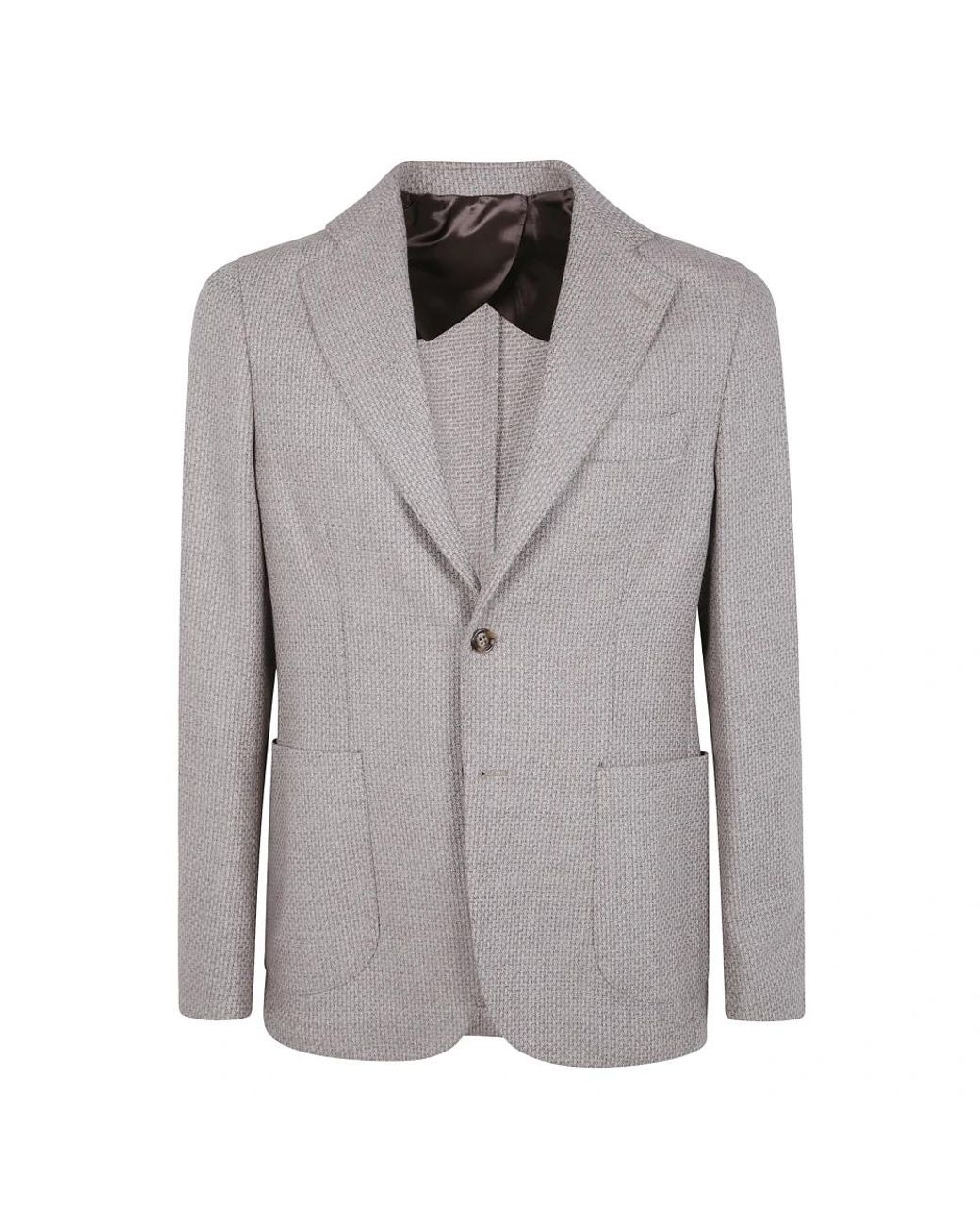 Barba Napoli Gray Blazers for men