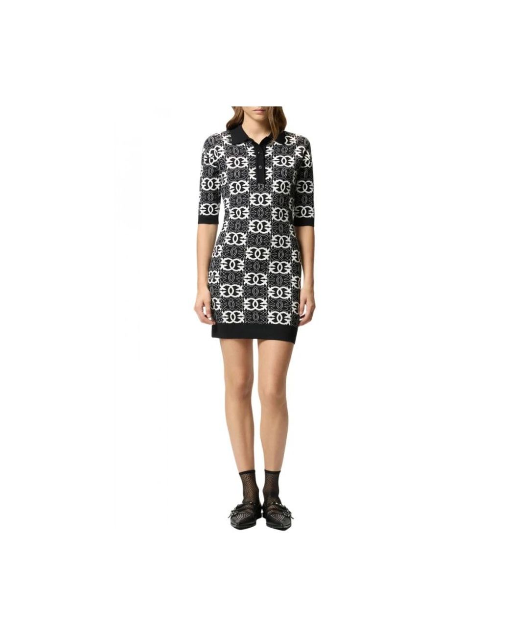 Pinko Black Knitted Dresses