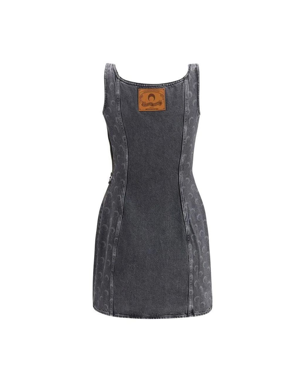 MARINE SERRE Gray Cotton Casual Dress