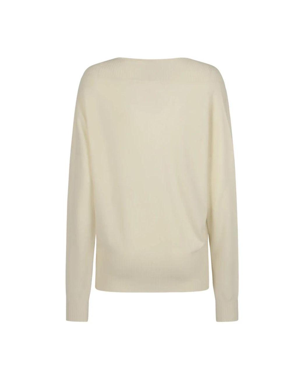 Alberta Ferretti Natural V-Neck Knitwear