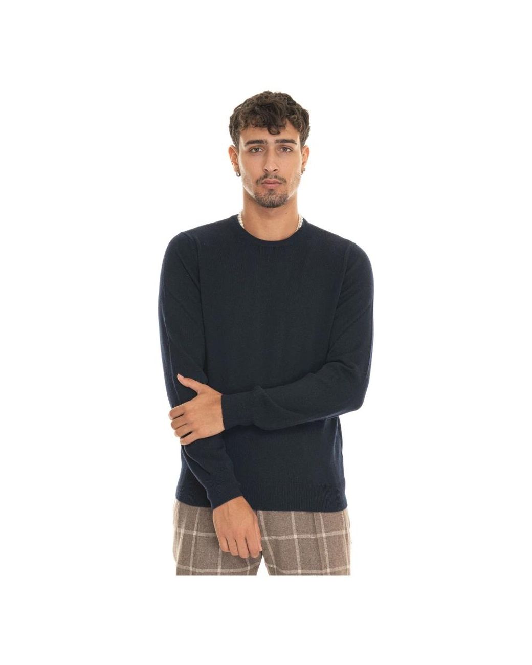 Gran Sasso Black Round-Neck Knitwear for men