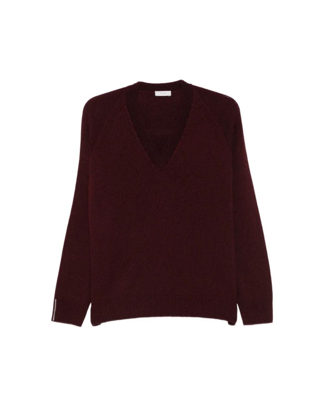 Peserico Purple V-Neck Knitwear
