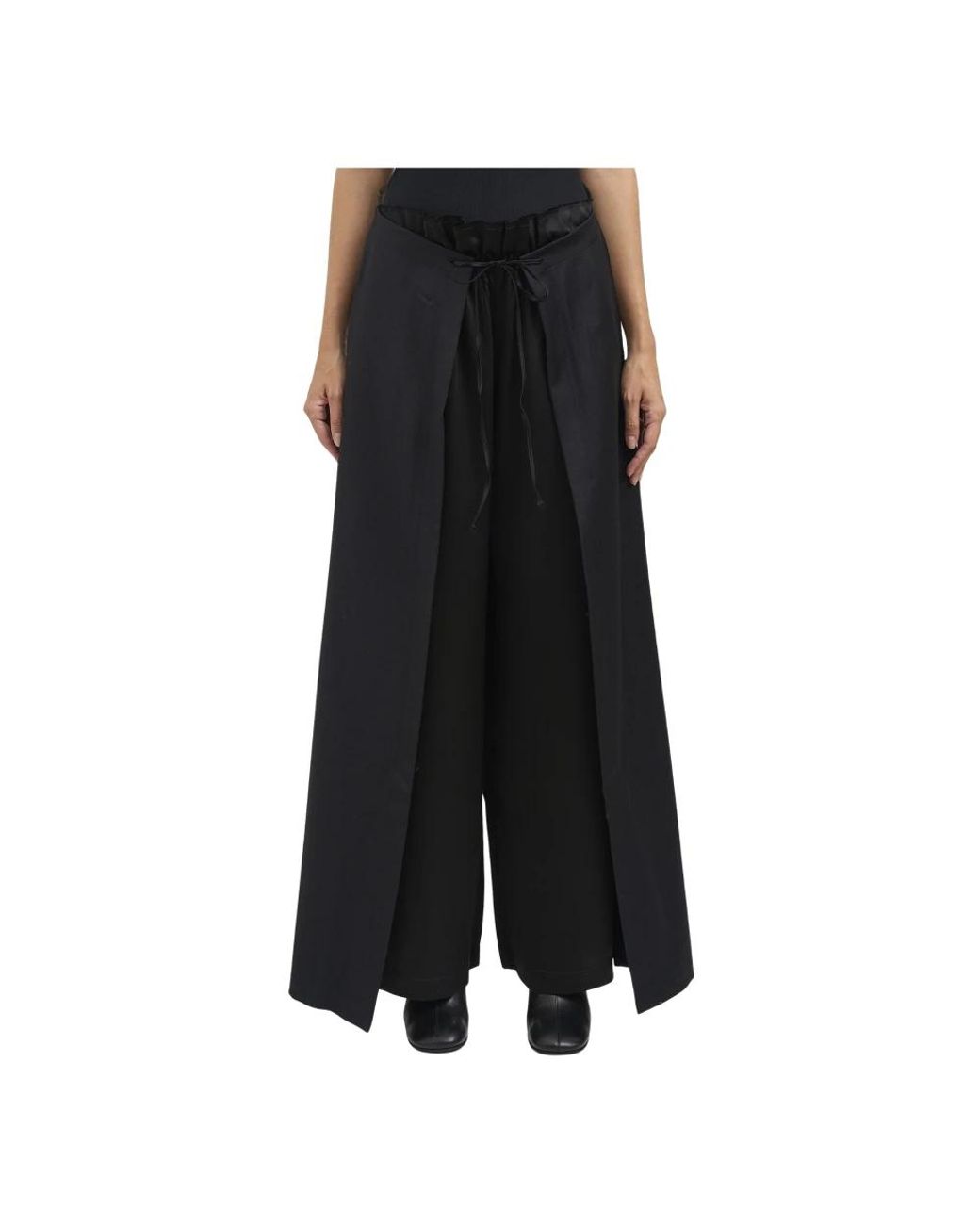 Andrea Ya'aqov Black Wide Trousers