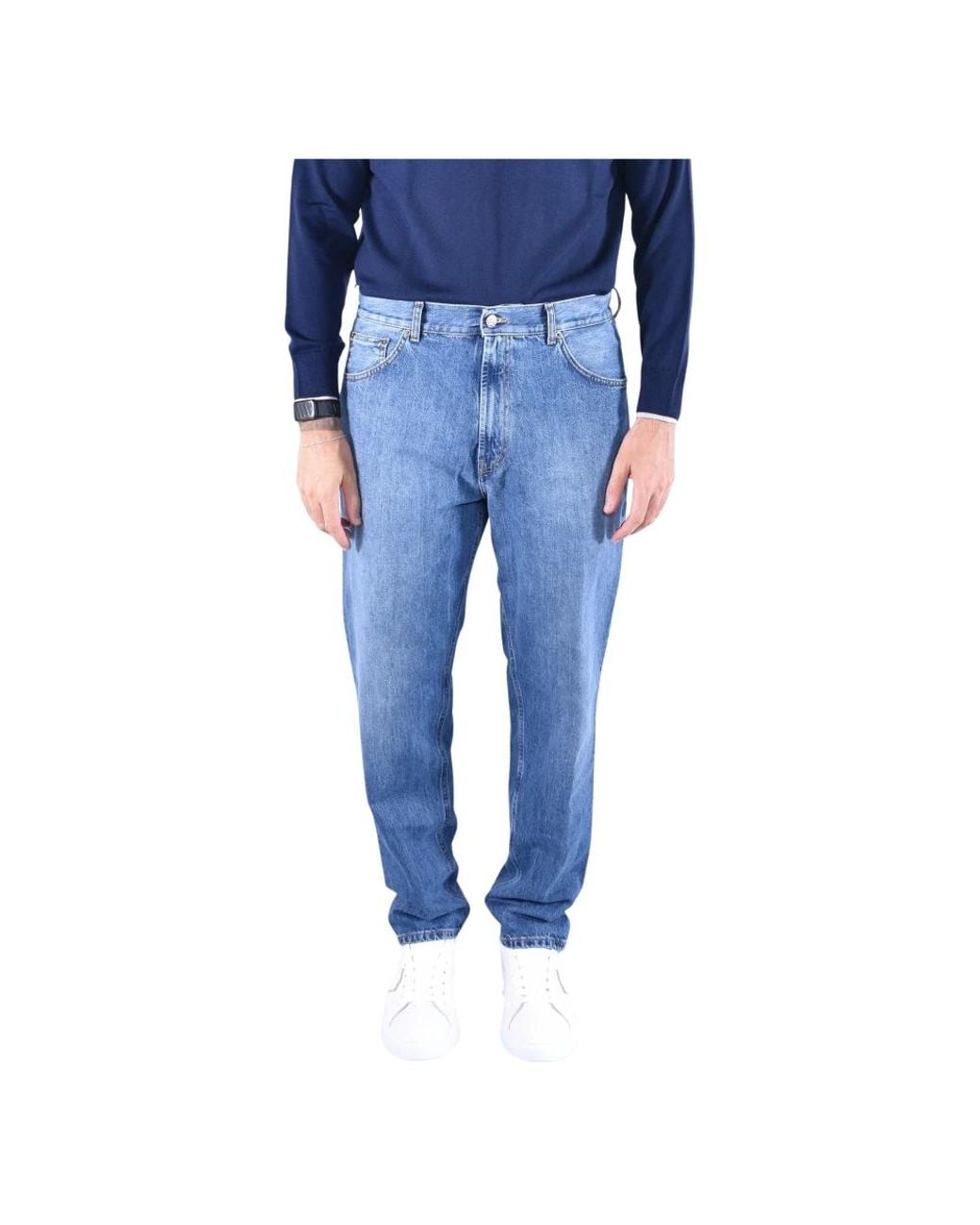 Dondup Blue Loose Fit Jeans for men