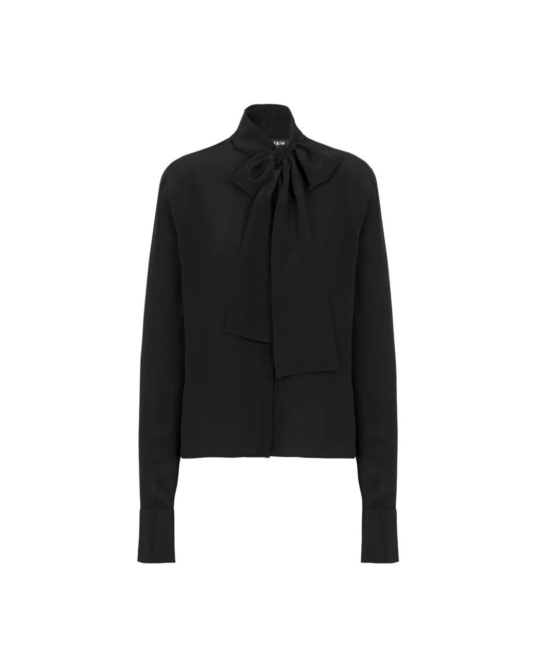 Balmain Black Pussybow Blouse