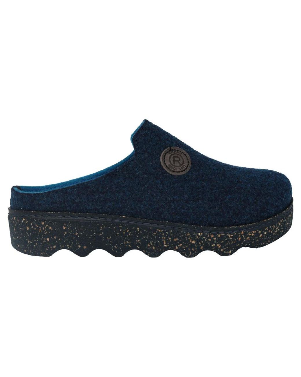 Rohde Schoenen ,Blauw ,Blauwe Huisslipper in het Blue