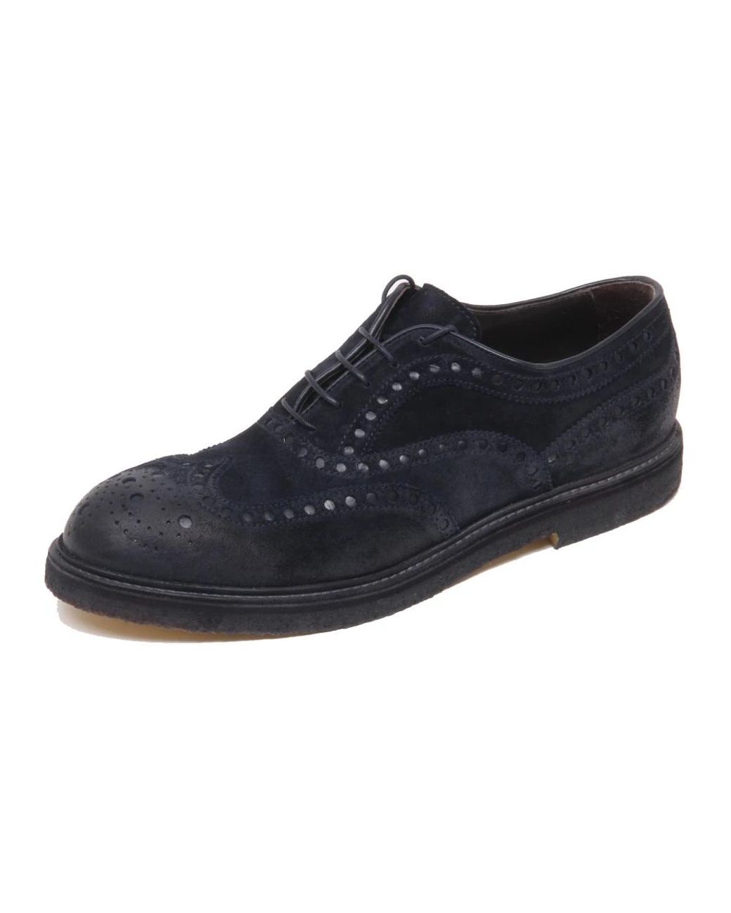 Corvari Schoenen ,Blauw ,Suède Vintage Effect Suède Schoen in het Blue voor heren