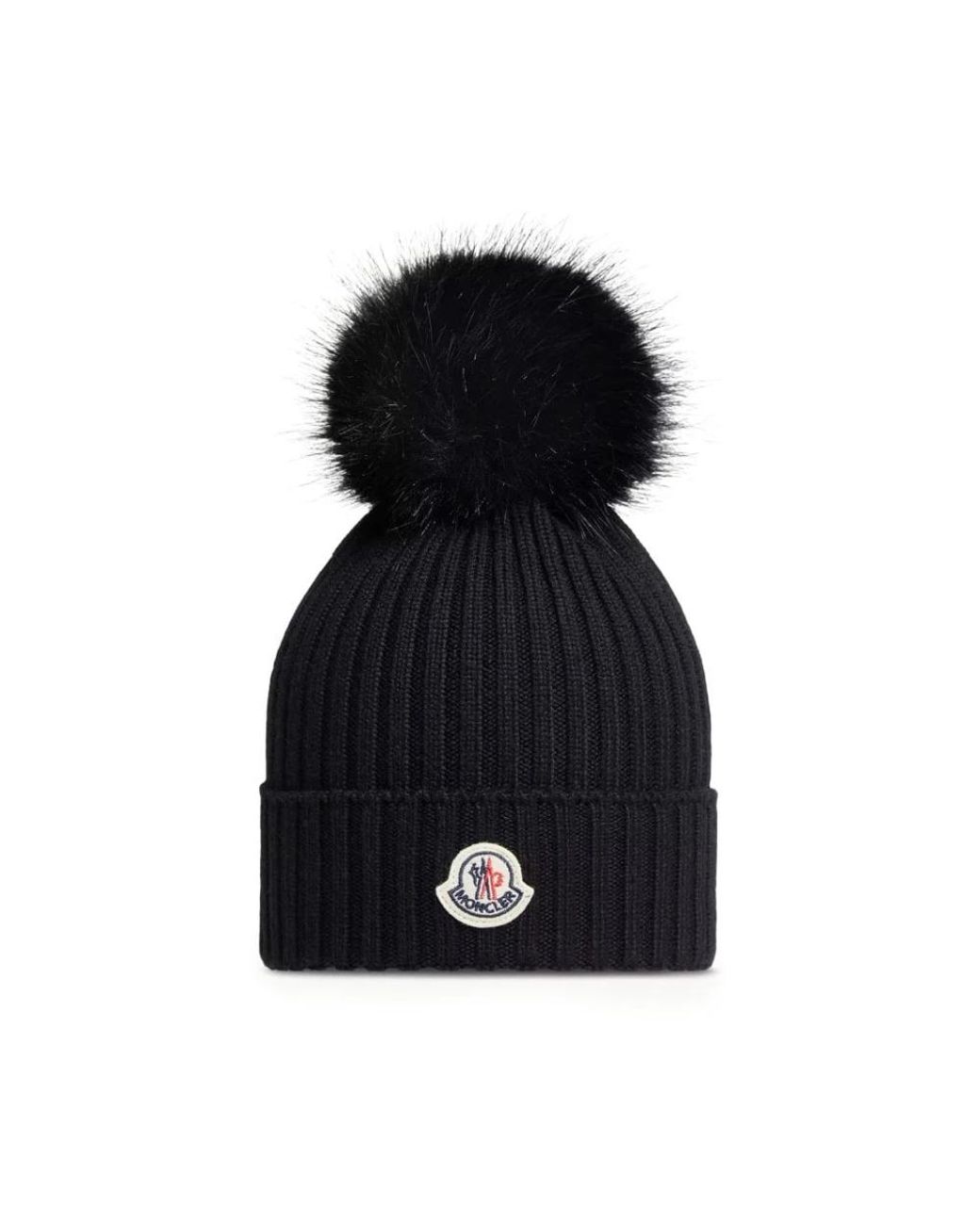 Moncler Black Bommelmütze