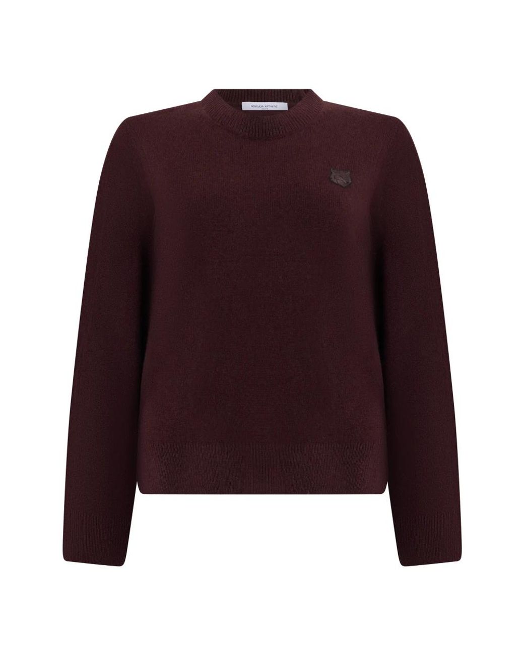 Maison Kitsuné Purple Round-Neck Knitwear