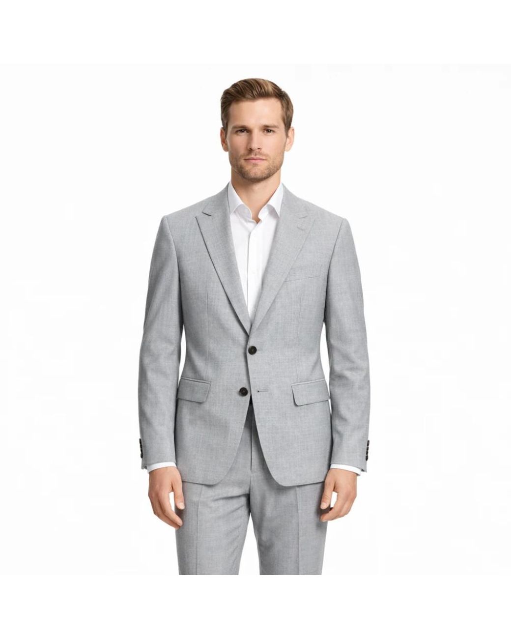 HUGO Gray Single Breasted Suits for men