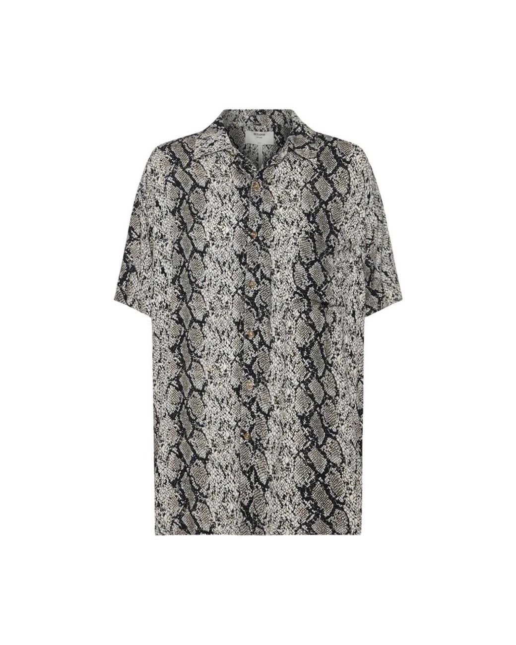 One Teaspoon Midh Snake Shirt in het Gray