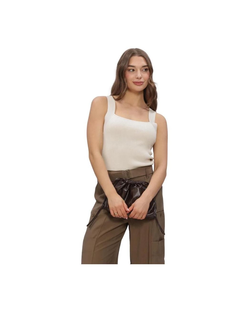 Aaiko Tops ,Polyester Zena Vis 302 Top in het Brown