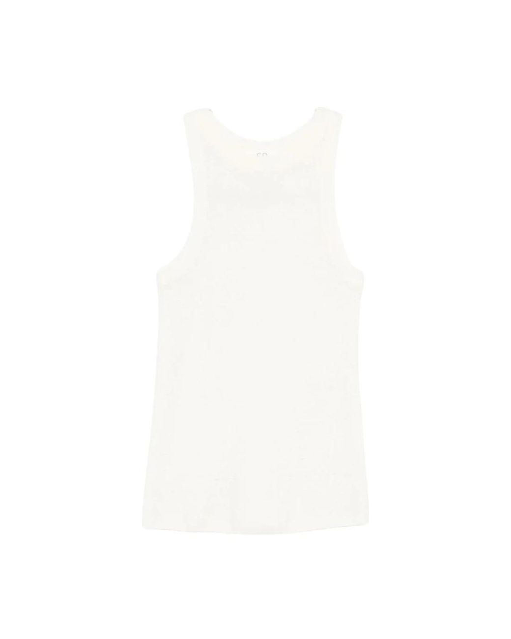 Co. White Sleeveless Tops