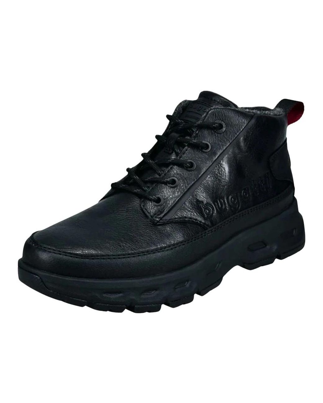 Bugatti Black Lace-Up Boots for men