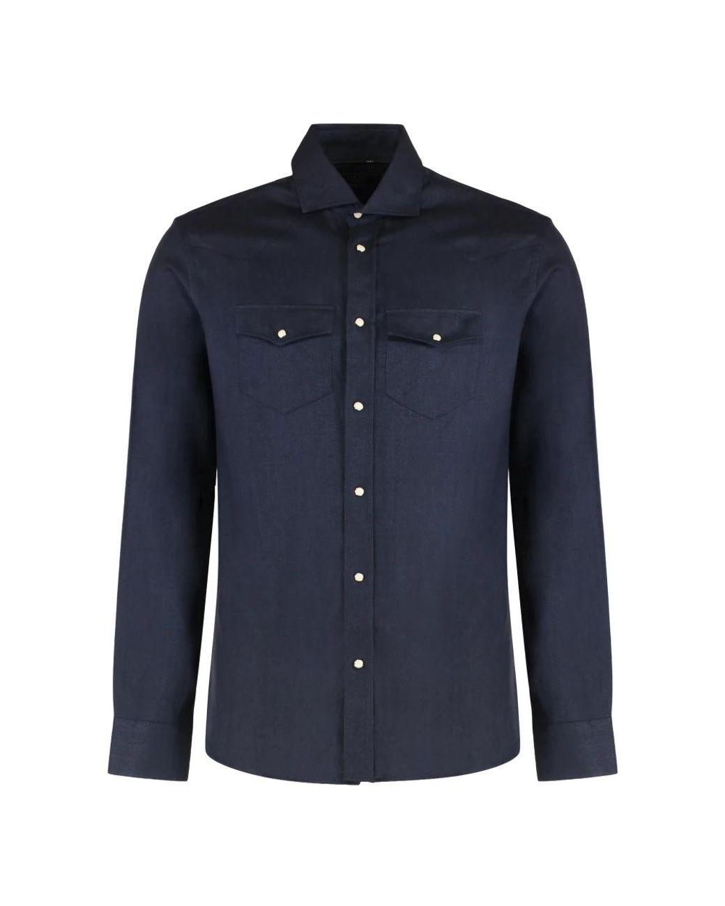 Moorer Blue Casual Shirts for men
