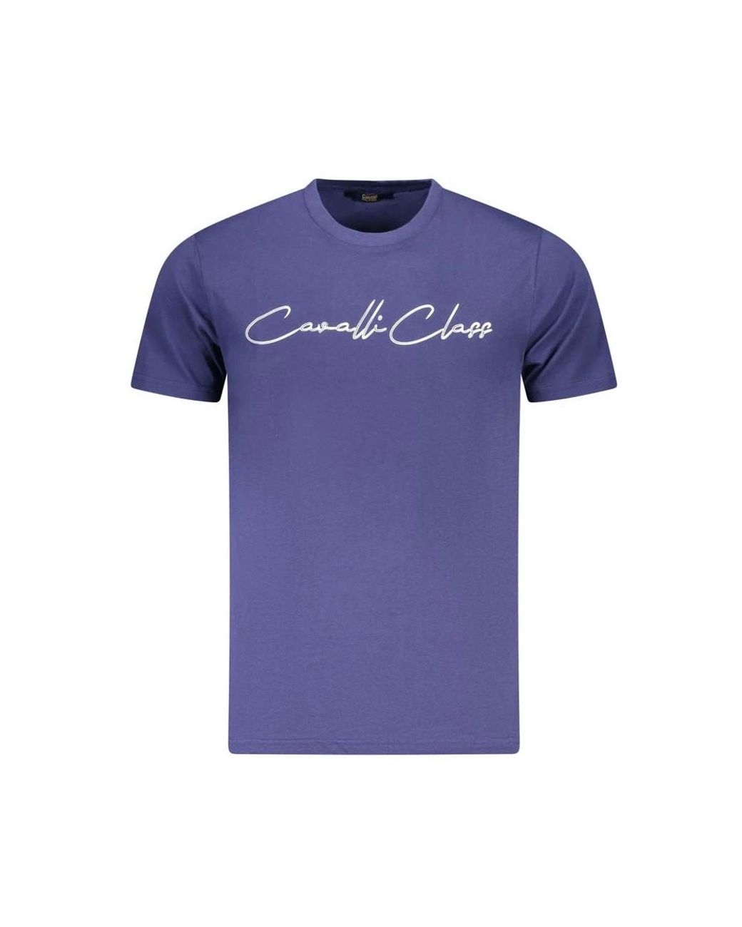 Roberto Cavalli Tops ,Blauw ,Katoen Blauw Katoenen T-Shirt in het Blue voor heren