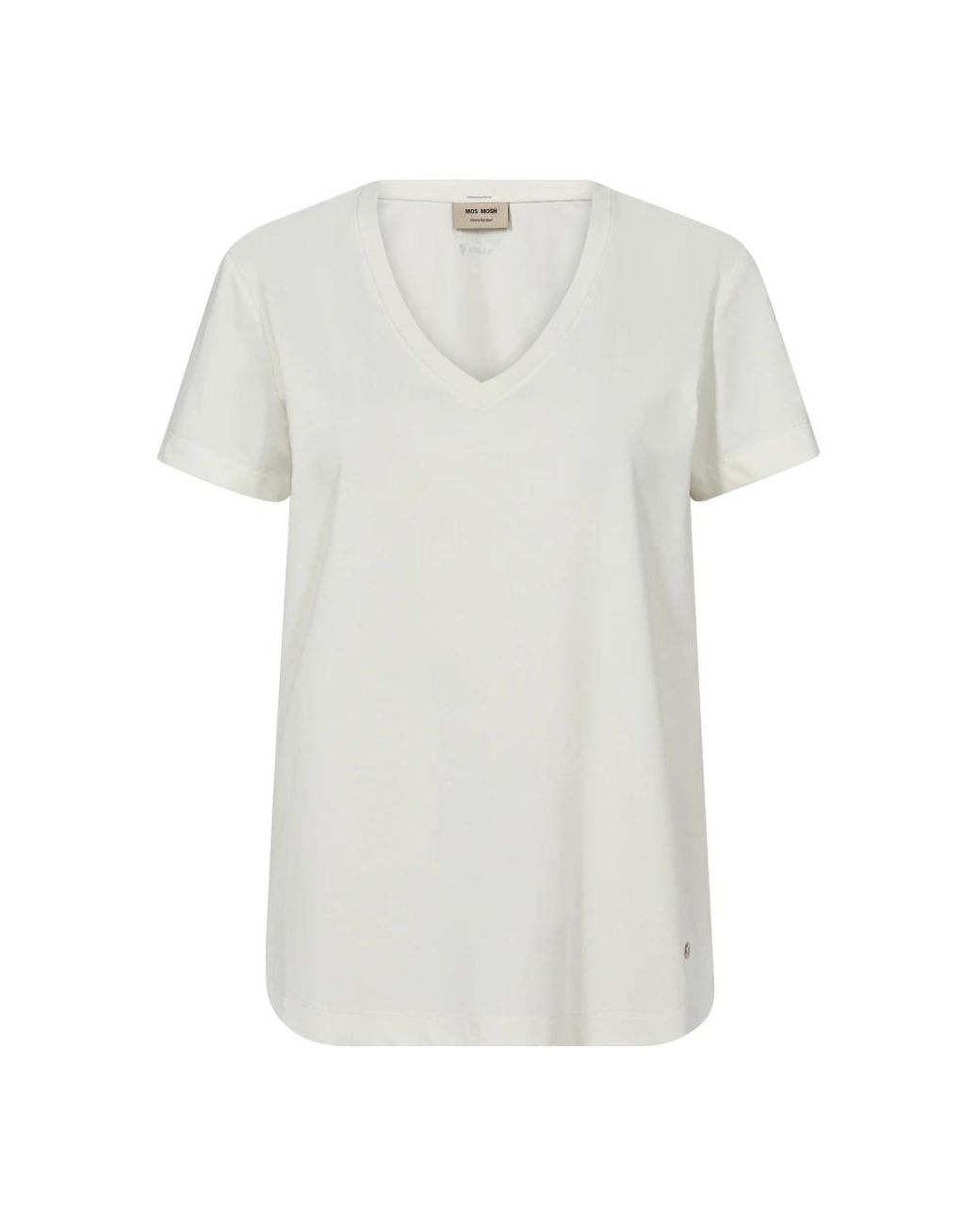Mos Mosh Mmdala V-Ss Basic Tee in het White